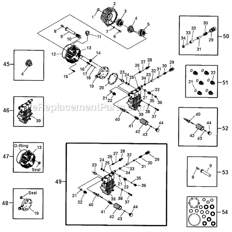 Page C Diagram and Parts List for 1051-2  Briggs and Stratton Pressure Washer